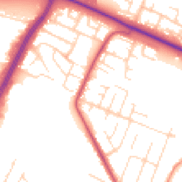 Daytime road noise heatmap for LE4 7ZS