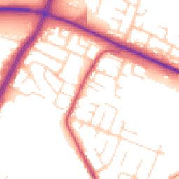 Daytime road noise heatmap for LE4 7ZW