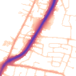 Daytime road noise heatmap for LE4 8DD