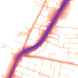 Daytime road noise heatmap for LE4 8DQ