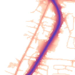 Daytime road noise heatmap for LE4 8DS