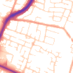 Daytime road noise heatmap for LE4 8HY