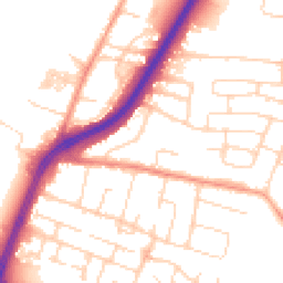 Daytime road noise heatmap for LE4 8JB