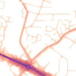 Daytime road noise heatmap for LE4 9FX