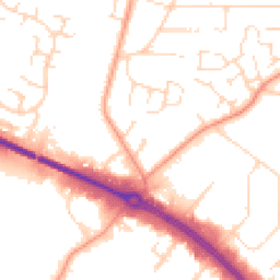 Daytime road noise heatmap for LE4 9LY