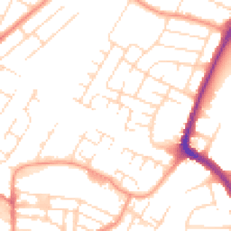 Daytime road noise heatmap for LE4 9TY