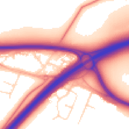 Daytime road noise heatmap for LE6 0AN