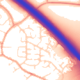 Daytime road noise heatmap for LE6 0AS