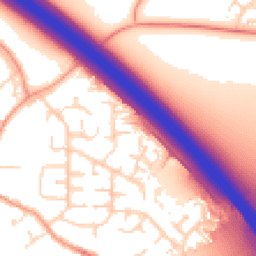 Daytime road noise heatmap for LE6 0AW