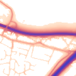 Daytime road noise heatmap for LE6 0AZ