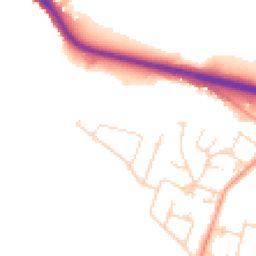 Daytime road noise heatmap for LE6 0BE