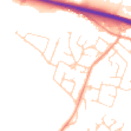 Daytime road noise heatmap for LE6 0BH