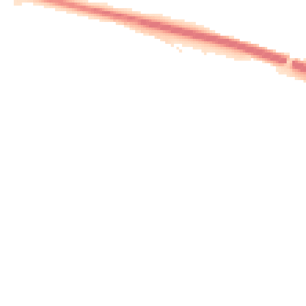 Night-time road noise heatmap for LE6 0BJ