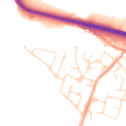 Daytime road noise heatmap for LE6 0BL