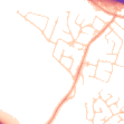 Daytime road noise heatmap for LE6 0BN