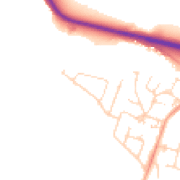 Daytime road noise heatmap for LE6 0BQ