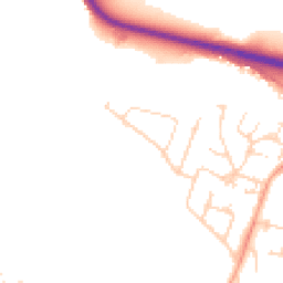 Daytime road noise heatmap for LE6 0BR