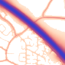 Daytime road noise heatmap for LE6 0BZ
