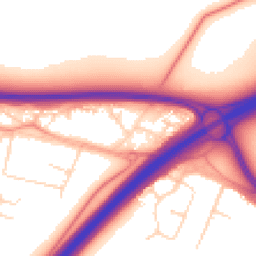 Daytime road noise heatmap for LE6 0DA