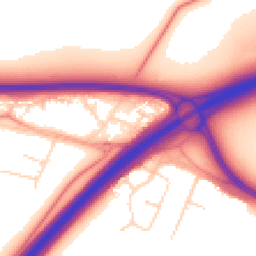 Daytime road noise heatmap for LE6 0DB