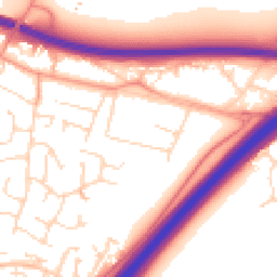 Daytime road noise heatmap for LE6 0DE