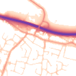Daytime road noise heatmap for LE6 0DJ
