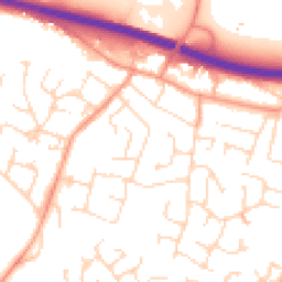 Daytime road noise heatmap for LE6 0FD