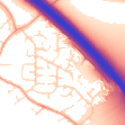 Daytime road noise heatmap for LE6 0GD