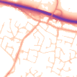 Daytime road noise heatmap for LE6 0GS