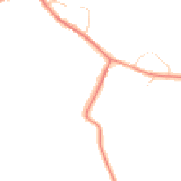 Daytime road noise heatmap for LE6 0HH