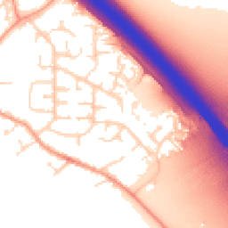 Daytime road noise heatmap for LE6 0HN