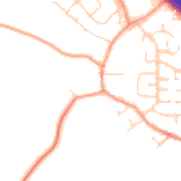 Daytime road noise heatmap for LE6 0LE