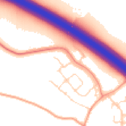 Daytime road noise heatmap for LE6 0LX