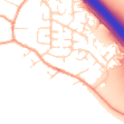 Daytime road noise heatmap for LE6 0NP