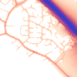 Daytime road noise heatmap for LE6 0NR