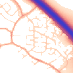 Daytime road noise heatmap for LE6 0NU