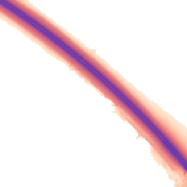 Night-time road noise heatmap for LE6 0PE
