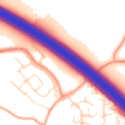 Daytime road noise heatmap for LE6 0PQ