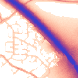 Daytime road noise heatmap for LE6 0QS