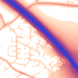 Daytime road noise heatmap for LE6 0QU