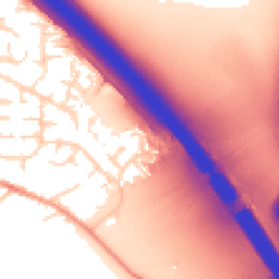 Daytime road noise heatmap for LE6 0SA