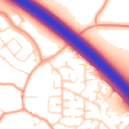 Daytime road noise heatmap for LE6 0XY