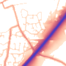 Daytime road noise heatmap for LE65 1AE