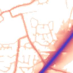 Daytime road noise heatmap for LE65 1AQ