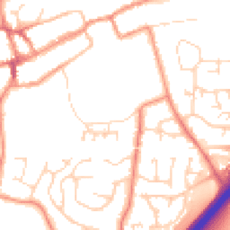 Daytime road noise heatmap for LE65 1BH