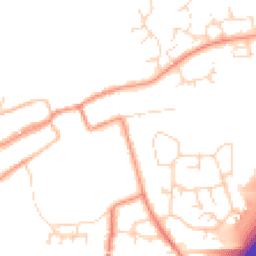 Daytime road noise heatmap for LE65 1DB