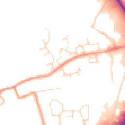 Daytime road noise heatmap for LE65 1DN