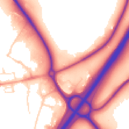 Daytime road noise heatmap for LE65 1DP