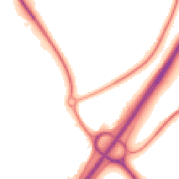 Night-time road noise heatmap for LE65 1DP