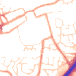 Daytime road noise heatmap for LE65 1EE